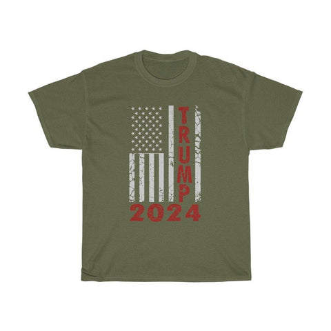 Trump 2024 Distressed American Flag T-Shirt - Trump Save America Store 2024