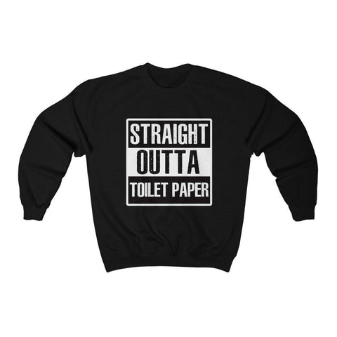 Straight Outta Toilet Paper Shirt Funny Mens Crewneck Sweatshirt - Trump Save America Store 2024