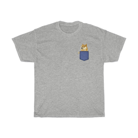 Dogecoin T Shirt - Dogecoin Pocket Print Tee  S - 5XL Unisex T-Shirt - Trump Save America Store 2024