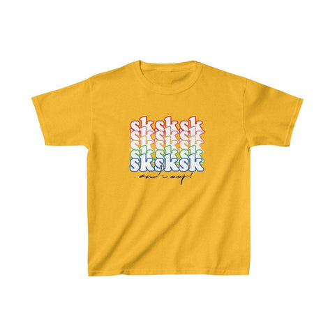 SKSKSK AND I OOP Kids Shirt - VSCO Girl  Youth Short Sleeve Tee SKSKSK Girls T-Shirt - Trump Save America Store 2024