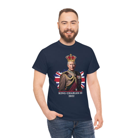 King Charles T Shirt, Royal Queen Elizabeth T-Shirt, King Charles III British Flag Souvenir Tee