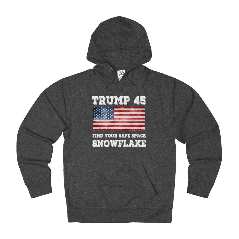 Trump 45 - Find Your Safe Space Snowflake Hoodie - Trump Save America Store 2024