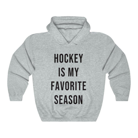Hockey Is My Favorite Season Hooded Sweatshirt - Womens Hockey Sweater - Hockey Shirts - Fall Sweatshirts - Trump Save America Store 2024