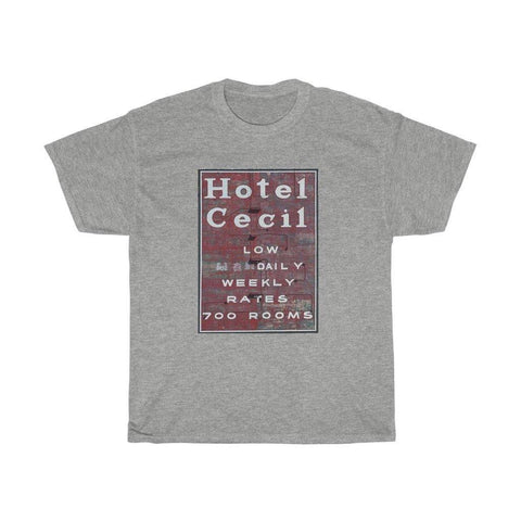 Hotel Cecil T Shirt - Short Sleeve Tee - Trump Save America Store 2024