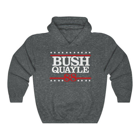 George H W Bush Hoodie Bush Quayle 88 Campaign Shirt President Bush Hooded Sweatshirt - Trump Save America Store 2024
