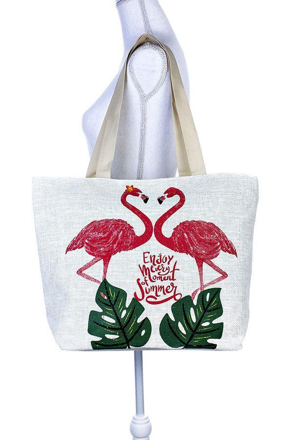 Painted two flamingo tote bag - Trump Save America Store 2024