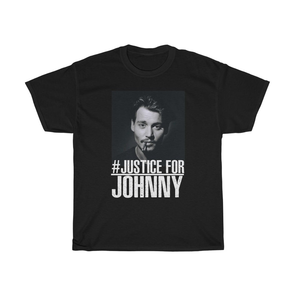 Justice for Johnny Depp T-Shirt  (S - 5XL) Justice For Johnny Black Unisex Tee