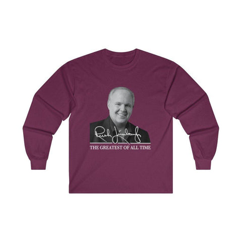 Rush Limbaugh Shirt - The Greatest Of All Time Long Sleeve T-Shirt - Trump Save America Store 2024