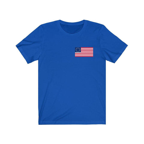 Betsy Ross American Flag Unisex Jersey Short Sleeve T-shirt - Trump Save America Store 2024