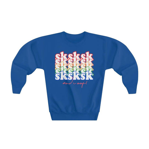 sksksk and I Opp Kids Shirt VSCO Girls Youth Crewneck Sweatshirt - Trump Save America Store 2024