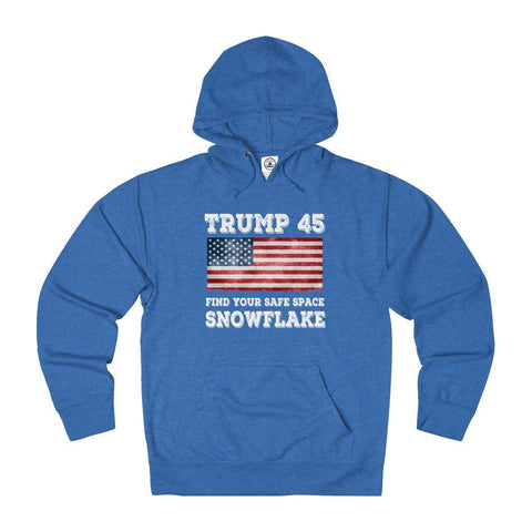 Trump 45 - Find Your Safe Space Snowflake Hoodie - Trump Save America Store 2024