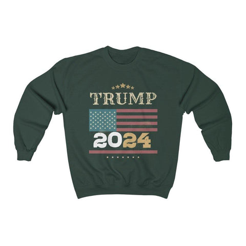 Trump 2024 American Flag Sweatshirt - Trump Save America Store 2024