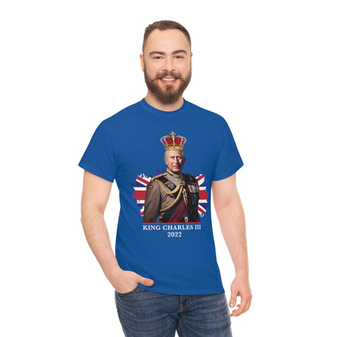 King Charles T Shirt, Royal Queen Elizabeth T-Shirt, King Charles III British Flag Souvenir Tee