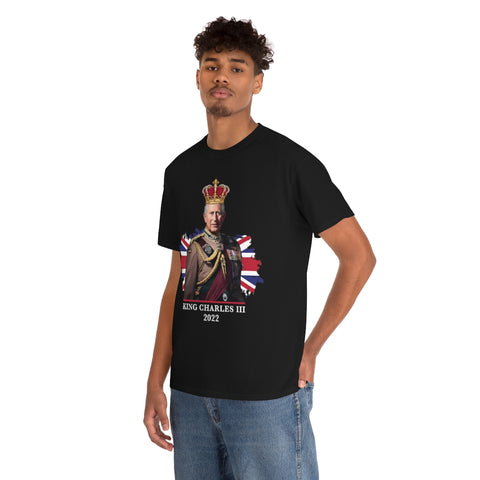 King Charles T Shirt, Royal Queen Elizabeth T-Shirt, King Charles III British Flag Souvenir Tee