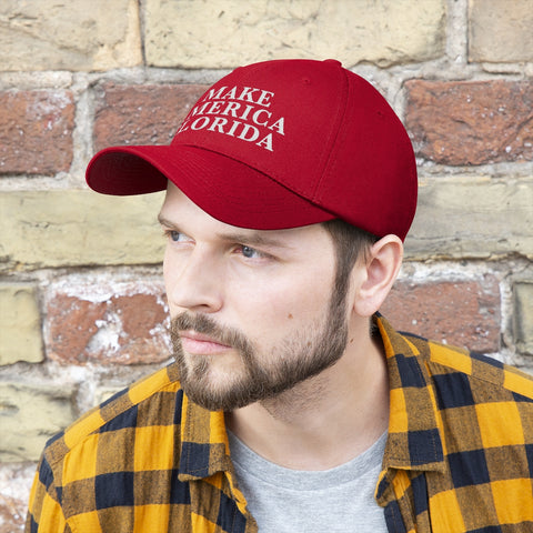 Make America Florida Hat Ron DeSantis 2024 Embroidered Red Cap