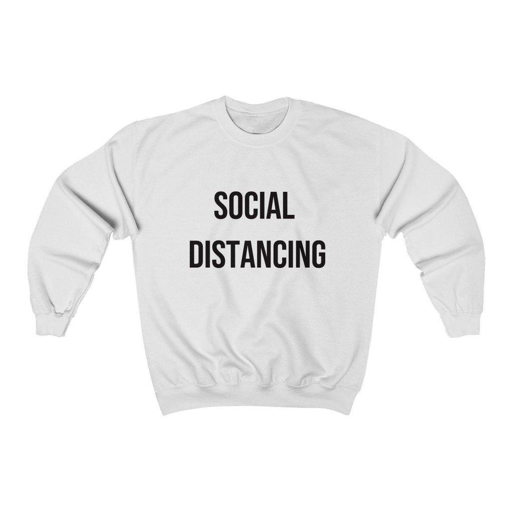 Social Distancing -Sweater - Social Distancing Shirt Mens Womens Crewneck Sweatshirt - Trump Save America Store 2024