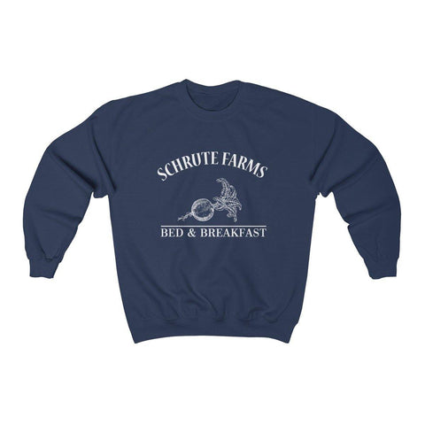 Schrute Farms Crewneck Sweatshirt - Beets Bed And Breakfast Sweater - Trump Save America Store 2024