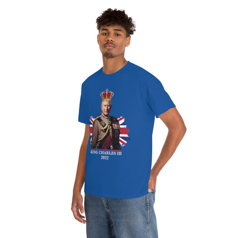 King Charles T Shirt, Royal Queen Elizabeth T-Shirt, King Charles III British Flag Souvenir Tee