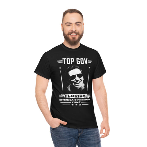 Top Gov Shirt, (S - 5XL) Short Sleeve Black Tee