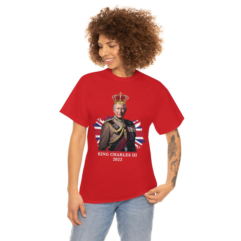 King Charles T Shirt, Royal Queen Elizabeth T-Shirt, King Charles III British Flag Souvenir Tee