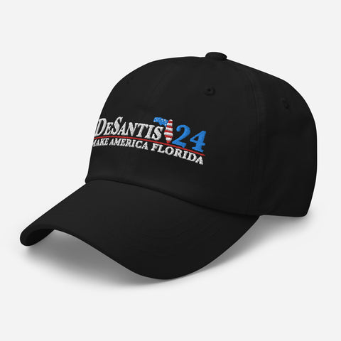 Make America Florida Hat Ron, DeSantis 2024 Embroidered Cap