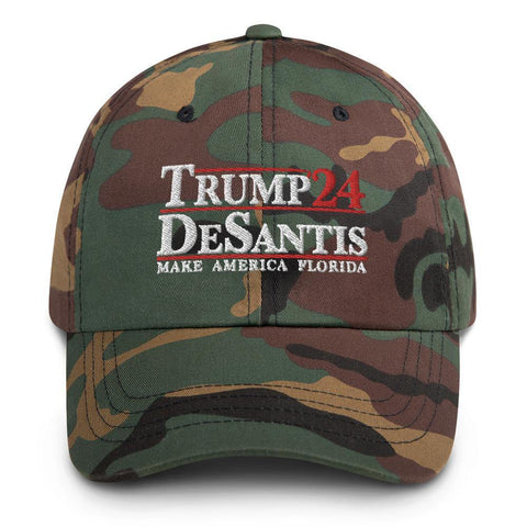 Trump DeSantis 2024 Embroidered Make America Florida Dad Hat - Trump Save America Store 2024