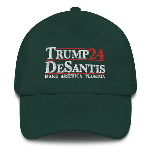 Trump DeSantis 2024 Embroidered Make America Florida Dad Hat - Trump Save America Store 2024