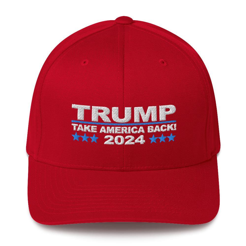 Trump 2024 Take America Back Closed Back Structured Twill Cap - Trump Save America Store 2024