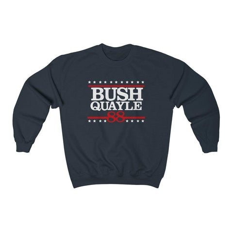 George H W Bush Sweater Bush Quayle 88 Campaign Shirt President Bush Crewneck Sweatshirt - Trump Save America Store 2024