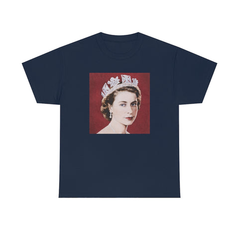 The Queen T Shirt, Unisex Queen Elizabeth Retro Heavy Tee