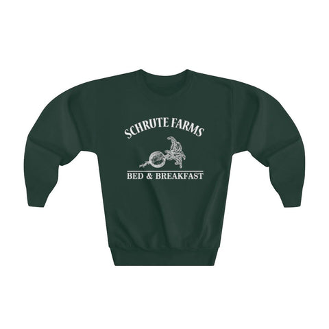 Schrute Farms Youth Crewneck Sweatshirt - Beets Bed And Breakfast Kids Sweater - Trump Save America Store 2024
