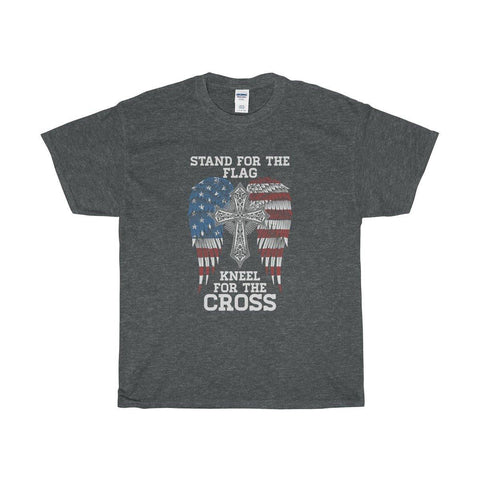 Stand For The Flag Kneel For The Cross Shirt - Trump Save America Store 2024