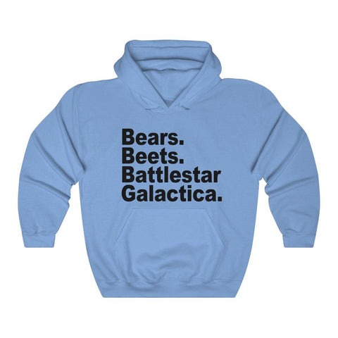 Bears Beets Battlestar Galactica Hooded Sweatshirt - Hoodie - Trump Save America Store 2024