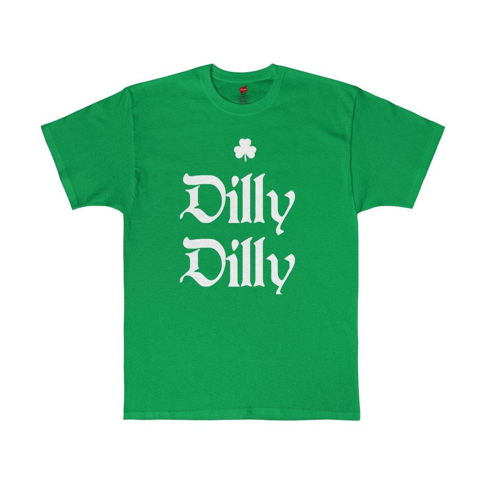Men's Green St. Patricks Day Dilly Dilly Irish Shamrock T Shirt - Trump Save America Store 2024