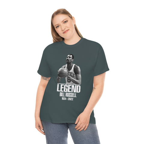 Bill Russell Shirt, Legend (S - 5XL) Short Sleeve Tee
