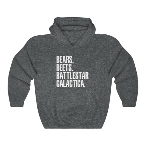 Bears Beets Battlestar Galactica Hooded Sweatshirt - Hoodie - Trump Save America Store 2024