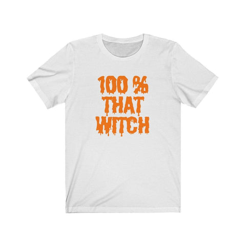 100% Witch Shirt - Womens Halloween T-Shirt - Trump Save America Store 2024