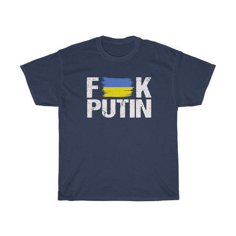 F Putin T-Shirt, Puck FutIn, Ukraine Flag Shirt Ukrainian F Putin Shirt