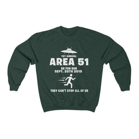 Storm Area 51 Shirt - 1ST ANNUAL AREA 51 5K FUN RUN SWEATER - They Can Stop All Of Us Crewneck Sweatshirt - Trump Save America Store 2024