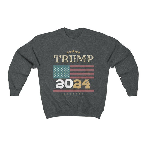 Trump 2024 American Flag Sweatshirt - Trump Save America Store 2024
