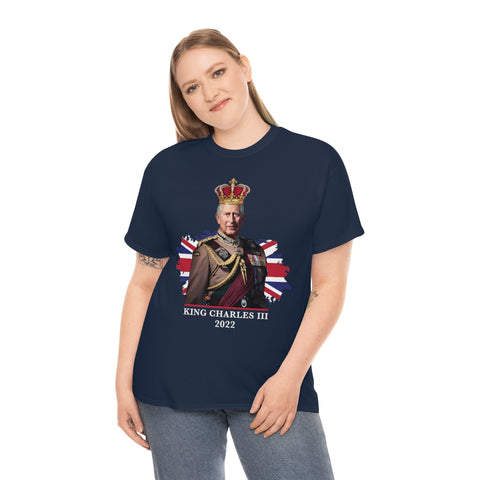 King Charles T Shirt, Royal Queen Elizabeth T-Shirt, King Charles III British Flag Souvenir Tee