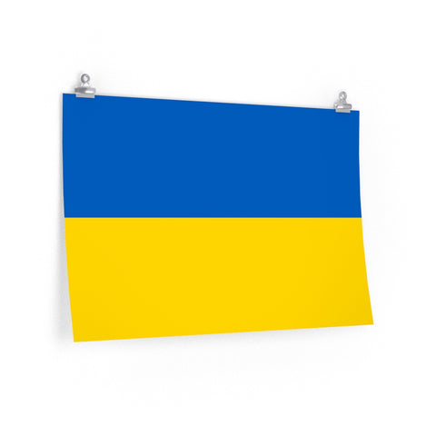 Ukraine Flag Poster Ukrainian Flag Matte Horizontal Posters