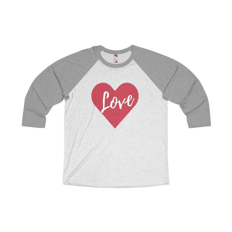 Womens Valentines Day Love Heart Raglan Shirt New For Valentines Day 2018 - Trump Save America Store 2024