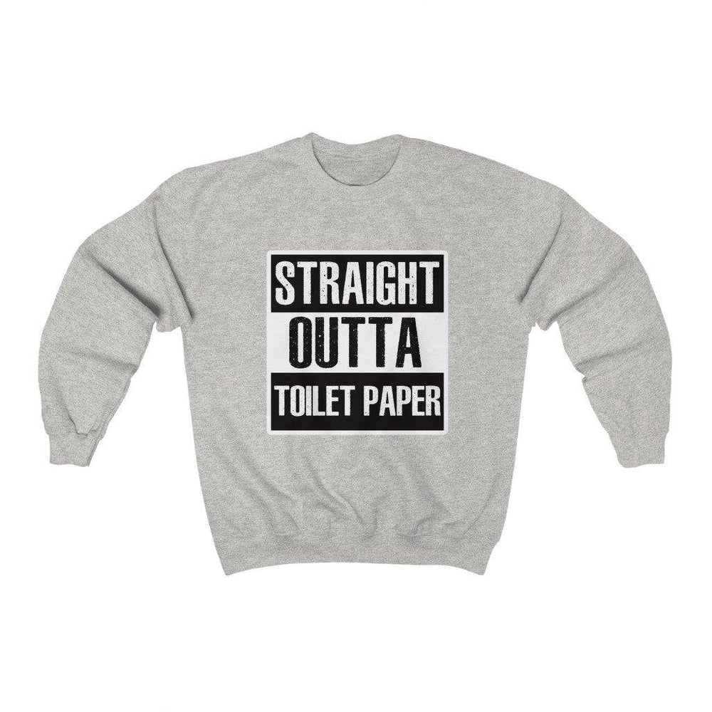 Straight Outta Toilet Paper Shirt Funny Mens Crewneck Sweatshirt - Trump Save America Store 2024
