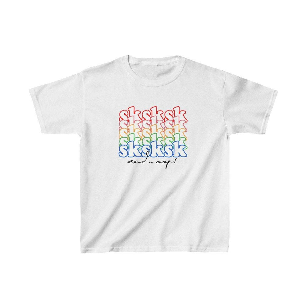 SKSKSK AND I OOP Kids Shirt - VSCO Girl  Youth Short Sleeve Tee SKSKSK Girls T-Shirt - Trump Save America Store 2024
