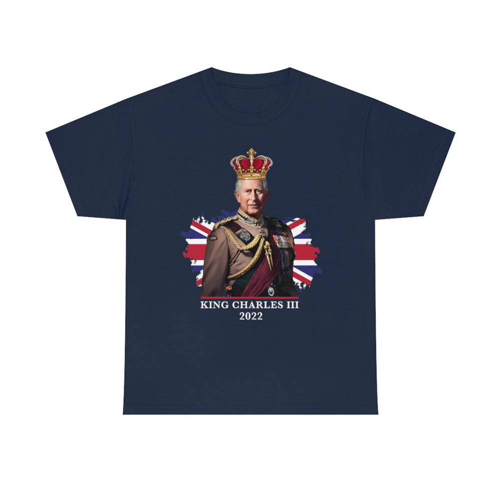 King Charles T Shirt, Royal Queen Elizabeth T-Shirt, King Charles III British Flag Souvenir Tee