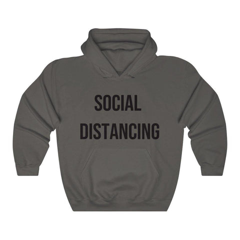 Social Distancing -Hoodie - Social Distancing Shirt Mens Womens Hooded Sweatshirt - Trump Save America Store 2024