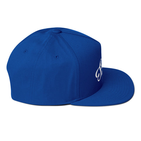 Vin Scully Hat, Blue Vin Scully Embroidered Flat Bill Cap