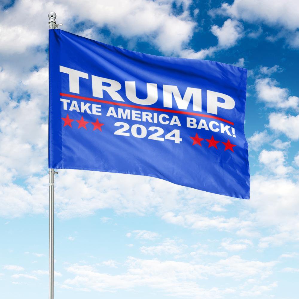 Trump 2024 Take America Back Horizontal House Flag - Trump Save America Store 2024