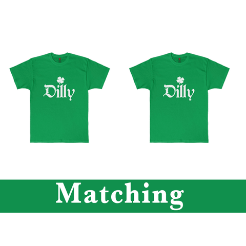 Matching St Patricks Day Green T Shirts Couples Saint Patricks Day Group Tees Funny Green Dilly Dilly Shirts - Trump Save America Store 2024